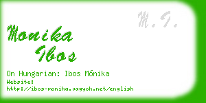 monika ibos business card