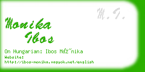 monika ibos business card